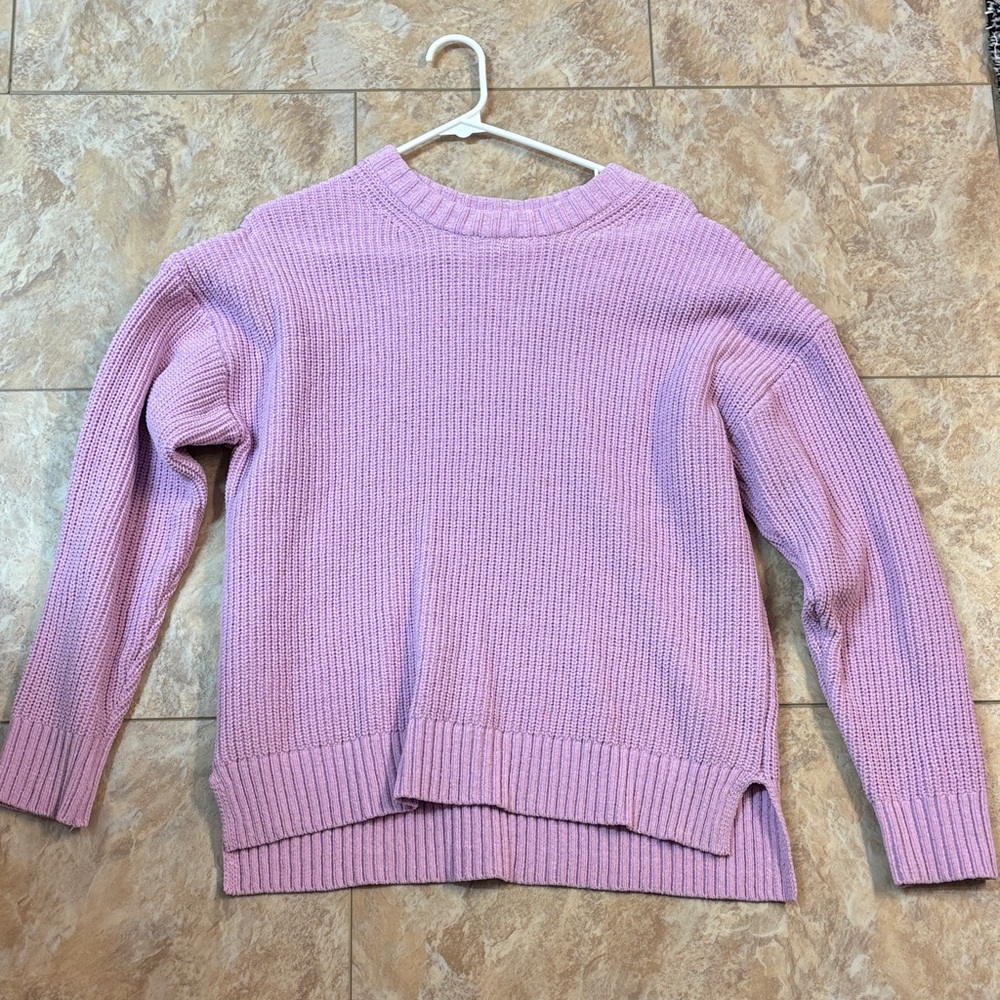 Time and Tru Lavender Ribbed Sweater